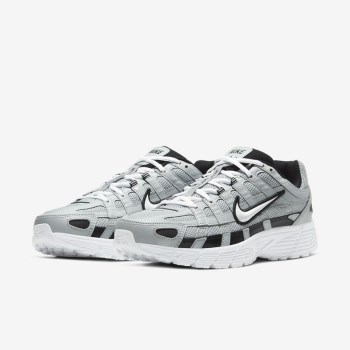 Nike P-6000 - Férfi Utcai Cipő - Platina/Fekete/Fehér